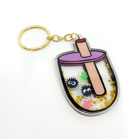 Soot Sprite Boba Shaker Keychain