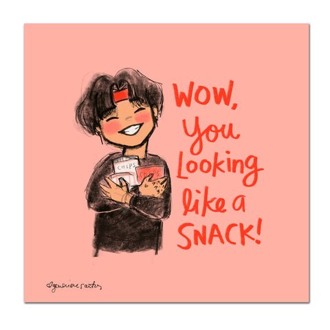 BTS Jungkook and Snacks Art Print