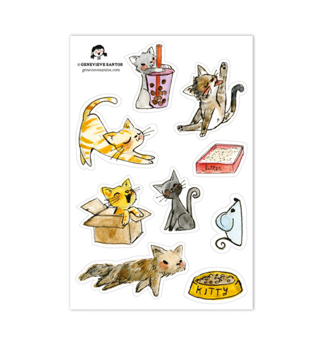 Cat Lover Sticker Set